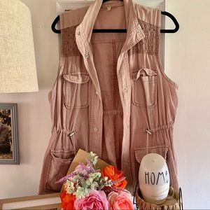Maurices Blush Utility Vest